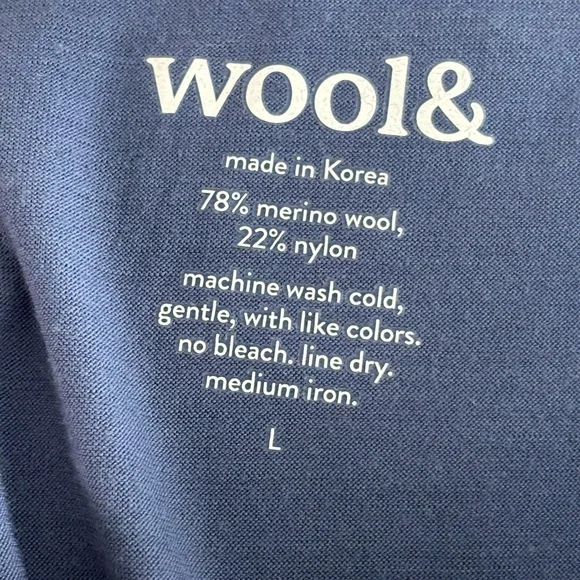 wool& Camellia Merino Wool Tank Dress - Blue - Large - Picture 4 of 11